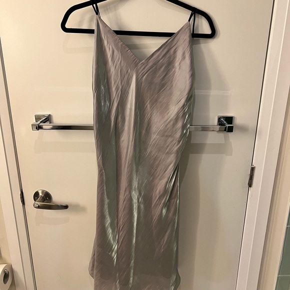 Rag & bone Astrid mini slip dress (silver, size 8) - Picture 2 of 5
